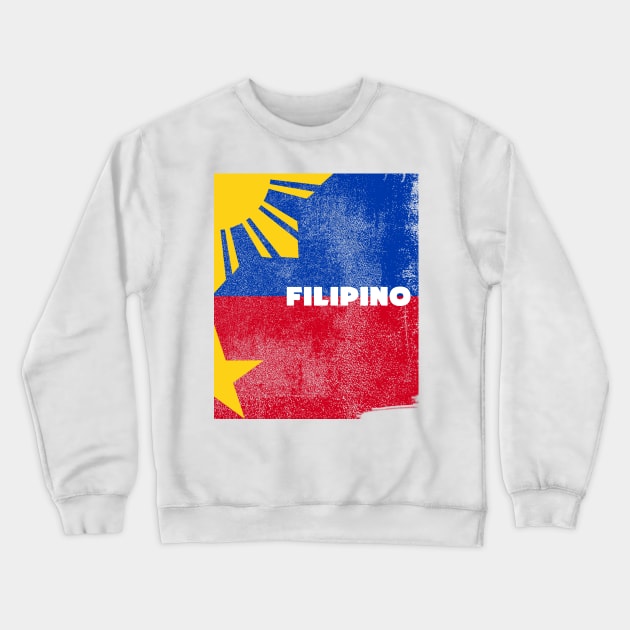VIntage Philippine Flag Filipino Crewneck Sweatshirt by Filipino